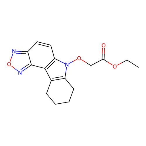 ethyl (7,8,9,10-tetrahydro-6H-[1,2,5]oxadiazolo[3,4-c]carbazol-6-yloxy)acetate structure