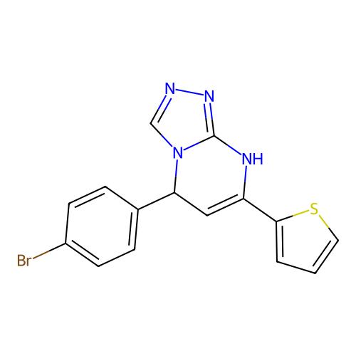 5-(4-Bromophenyl)-7-(2-thienyl)-5,8-dihydro[1,2,4]triazolo[4,3-a]pyrimidine structure