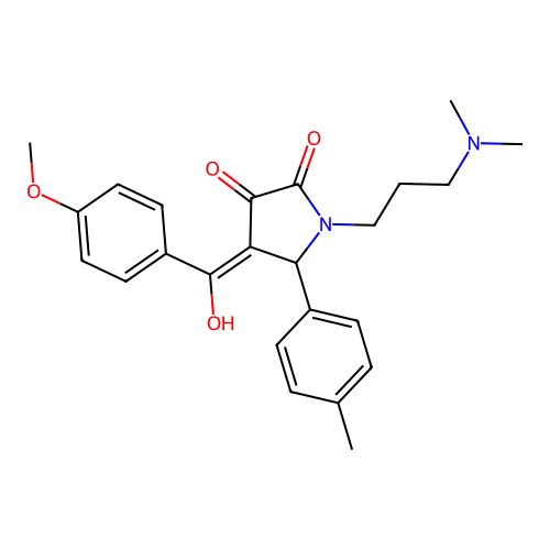 1-(3-(dimethylamino)propyl)-3-hydroxy-4-(4-methoxybenzoyl)-5-(p-tolyl)-1H-pyrrol-2(5H)-one structure