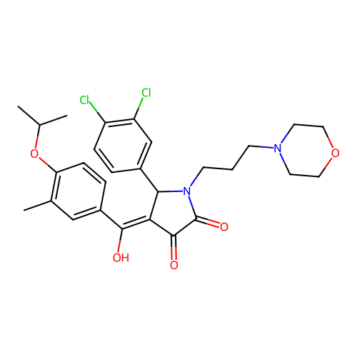 5-(3,4-DICHLOROPHENYL)-3-HYDROXY-4-(4-ISOPROPOXY-3-METHYLBENZOYL)-1-[3-(4-MORPHOLINYL)PROPYL]-1,5-DIHYDRO-2H-PYRROL-2-ONE structure