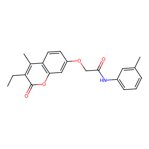 2-[(3-ethyl-4-methyl-2-oxo-2H-chromen-7-yl)oxy]-N-(3-methylphenyl)acetamide structure