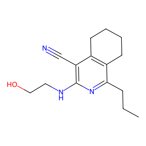 3-((2-Hydroxyethyl)amino)-1-propyl-5,6,7,8-tetrahydroisoquinoline-4-carbonitrile structure