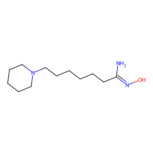 (1Z)-N'-hydroxy-7-(piperidin-1-yl)heptanimidamide structure