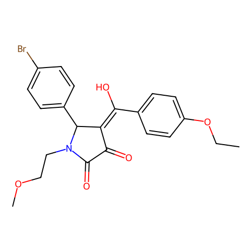 5-(4-bromophenyl)-4-(4-ethoxybenzoyl)-3-hydroxy-1-(2-methoxyethyl)-2,5-dihydro-1H-pyrrol-2-one structure