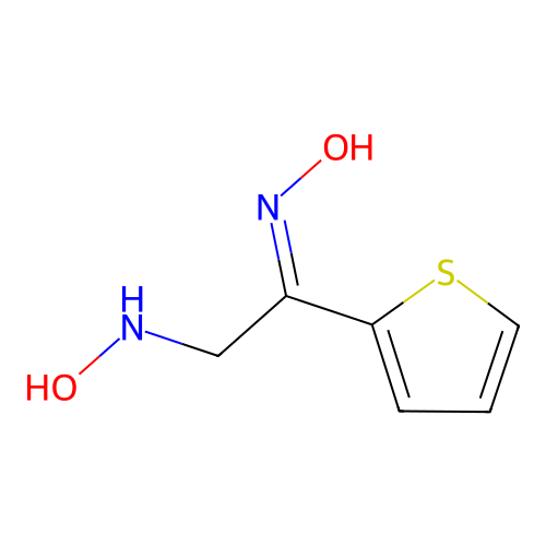 (2Z)-N-hydroxy-2-(hydroxyimino)-2-(thiophen-2-yl)ethanamine structure