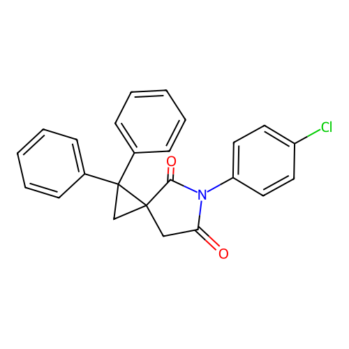 5-(4-Chlorophenyl)-1,1-diphenyl-5-azaspiro[2.4]heptane-4,6-dione structure