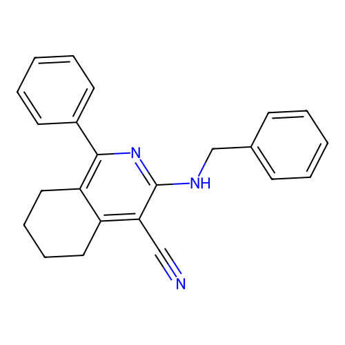 3-(Benzylamino)-1-phenyl-5,6,7,8-tetrahydroisoquinoline-4-carbonitrile structure