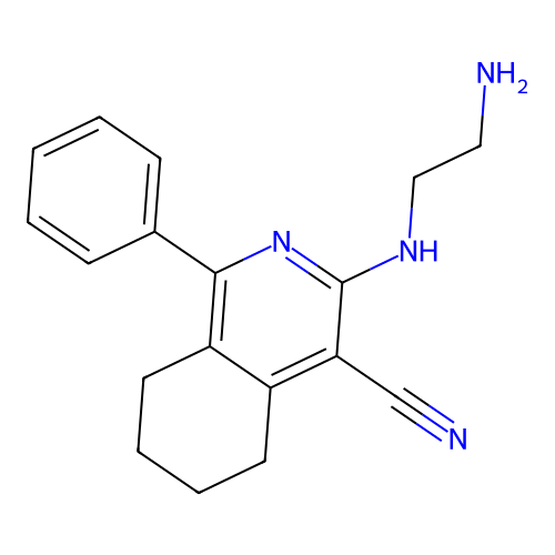 3-(2-Aminoethylamino)-1-phenyl-5,6,7,8-tetrahydroisoquinoline-4-carbonitrile structure