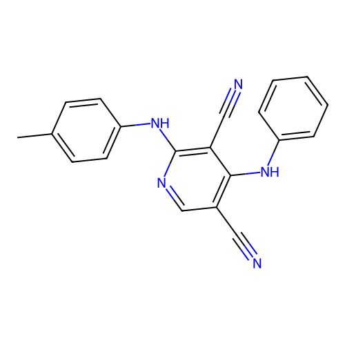 2-[(4-Methylphenyl)amino]-4-(phenylamino)pyridine-3,5-dicarbonitrile structure