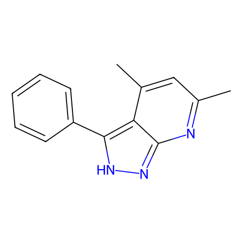 4,6-Dimethyl-3-phenyl-1H-pyrazolo[3,4-b]pyridine structure