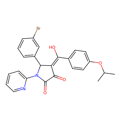 5-(3-bromophenyl)-3-hydroxy-4-(4-isopropoxybenzoyl)-1-(pyridin-2-yl)-1H-pyrrol-2(5H)-one structure
