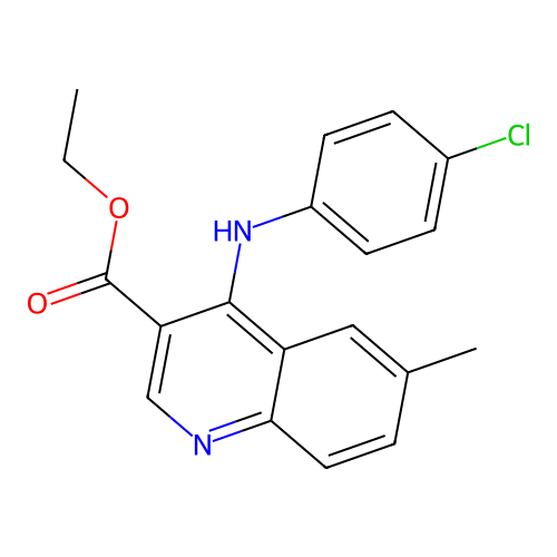 Ethyl 4-[(4-chlorophenyl)amino]-6-methylquinoline-3-carboxylate structure