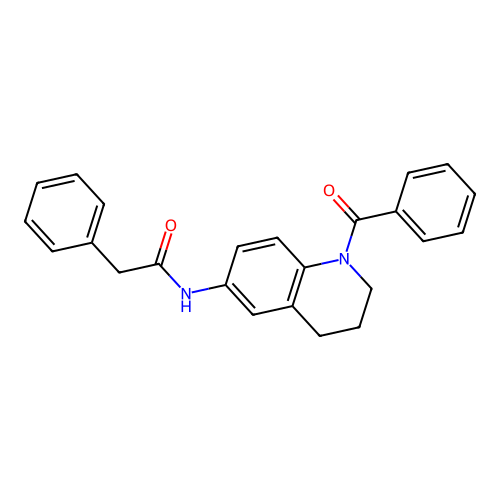 2-phenyl-N-[1-(phenylcarbonyl)-1,2,3,4-tetrahydroquinolin-6-yl]acetamide structure