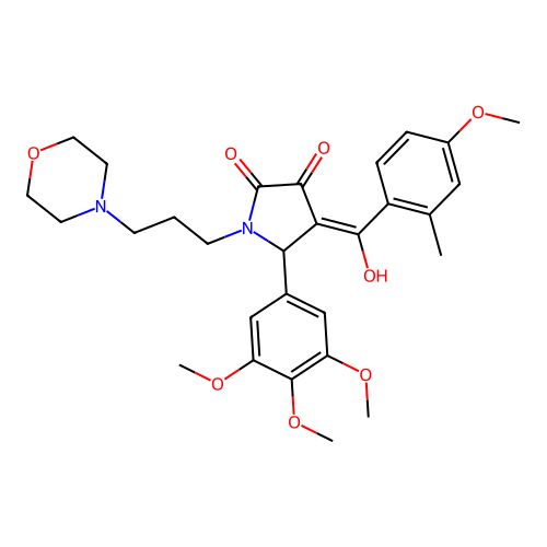 3-HYDROXY-4-(4-METHOXY-2-METHYLBENZOYL)-1-[3-(4-MORPHOLINYL)PROPYL]-5-(3,4,5-TRIMETHOXYPHENYL)-1,5-DIHYDRO-2H-PYRROL-2-ONE structure