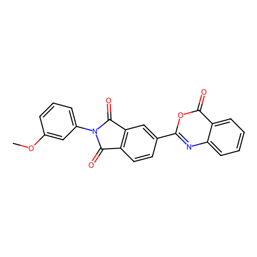 2-(3-methoxyphenyl)-5-(4-oxo-4H-3,1-benzoxazin-2-yl)-1H-isoindole-1,3(2H)-dione structure