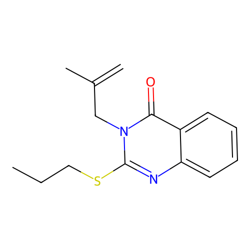 3-(2-methylprop-2-en-1-yl)-2-(propylsulfanyl)quinazolin-4(3H)-one structure
