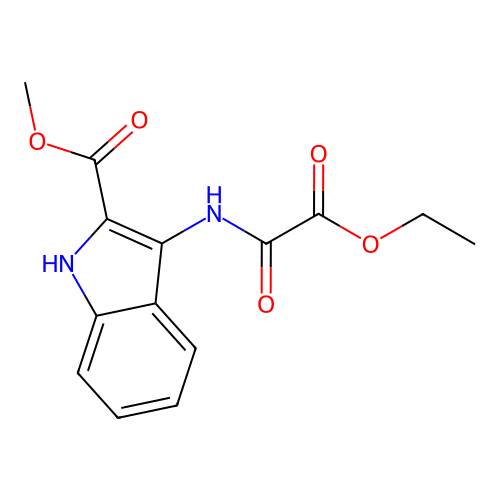 methyl 3-{[ethoxy(oxo)acetyl]amino}-1H-indole-2-carboxylate structure
