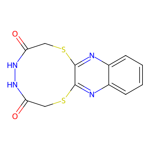 2H,4H,5H,7H-1,4,7,8-dithiadiazecino[2,3-b]quinoxaline-3,6-dione structure