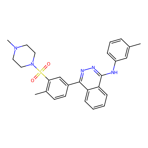 4-{4-methyl-3-[(4-methylpiperazin-1-yl)sulfonyl]phenyl}-N-(3-methylphenyl)phthalazin-1-amine structure