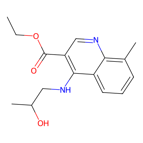 Ethyl 4-[(2-hydroxypropyl)amino]-8-methylquinoline-3-carboxylate structure