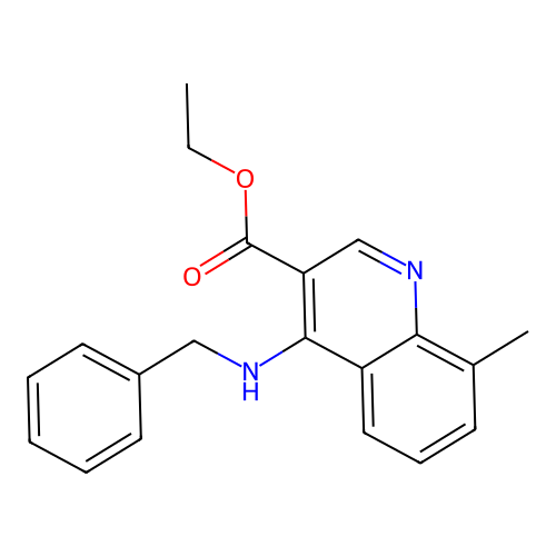 Ethyl 4-(benzylamino)-8-methylquinoline-3-carboxylate structure
