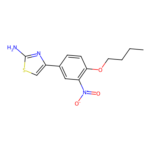 4-(4-Butoxy-3-nitrophenyl)-1,3-thiazol-2-amine structure