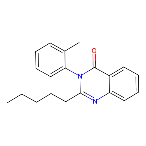 3-(2-methylphenyl)-2-pentylquinazolin-4(3H)-one structure