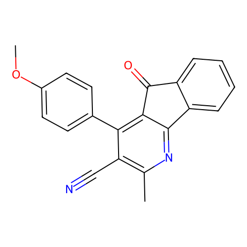 4-(4-Methoxyphenyl)-2-methyl-5-oxoindeno[1,2-b]pyridine-3-carbonitrile structure
