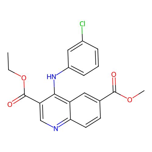 3-Ethyl 6-methyl 4-[(3-chlorophenyl)amino]quinoline-3,6-dicarboxylate structure
