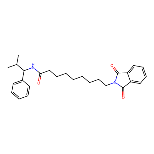 9-(1,3-dioxo-1,3-dihydro-2H-isoindol-2-yl)-N-(2-methyl-1-phenylpropyl)nonanamide structure