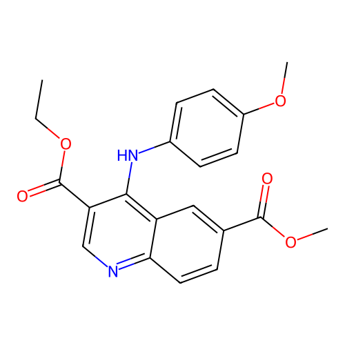 3-Ethyl 6-methyl 4-[(4-methoxyphenyl)amino]quinoline-3,6-dicarboxylate structure