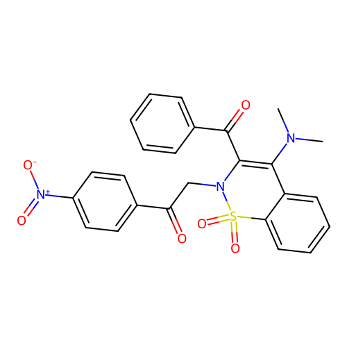 2-[3-benzoyl-4-(dimethylamino)-1,1-dioxo-1 structure