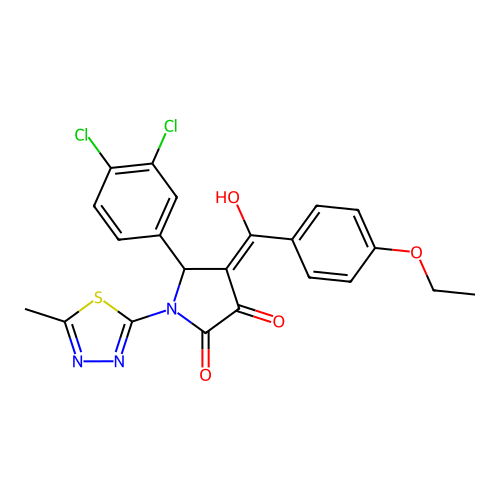 5-(3,4-Dichlorophenyl)-4-(4-ethoxybenzoyl)-3-hydroxy-1-(5-methyl-1,3,4-thiadiazol-2-yl)-1H-pyrrol-2(5H)-one structure
