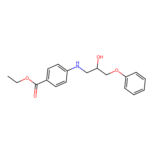 Ethyl 4-[(2-hydroxy-3-phenoxypropyl)amino]benzoate structure
