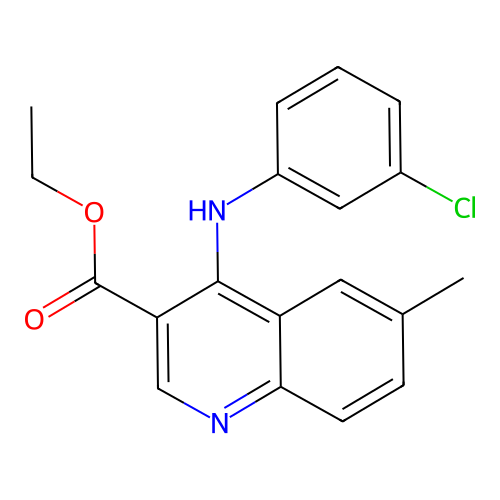 Ethyl 4-[(3-chlorophenyl)amino]-6-methylquinoline-3-carboxylate structure