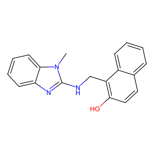 1-[[(1-Methyl-2-benzimidazolyl)amino]methyl]-2-naphthalenol structure