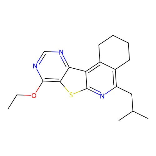 8-ethoxy-5-isobutyl-1,2,3,4-tetrahydropyrimido[4',5':4,5]thieno[2,3-c]isoquinoline structure