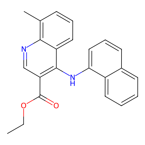 Ethyl 8-methyl-4-(naphthalen-1-ylamino)quinoline-3-carboxylate structure