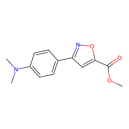 Methyl 3-[4-(dimethylamino)phenyl]-1,2-oxazole-5-carboxylate structure