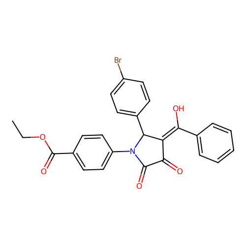 ethyl 4-(3-benzoyl-2-(4-bromophenyl)-4-hydroxy-5-oxo-2,5-dihydro-1H-pyrrol-1-yl)benzoate structure