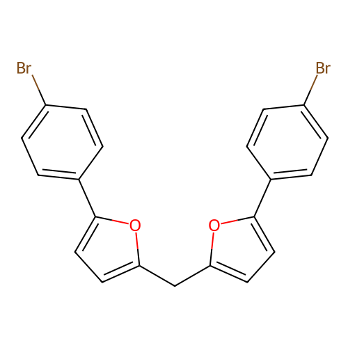 2,2'-Methanediylbis[5-(4-bromophenyl)furan] structure