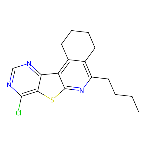 5-Butyl-8-chloro-1,2,3,4-tetrahydropyrimido[4',5':4,5]thieno[2,3-c]isoquinoline structure