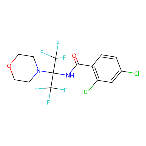 2,4-dichloro-N-[1,1,1,3,3,3-hexafluoro-2-(morpholin-4-yl)propan-2-yl]benzamide structure