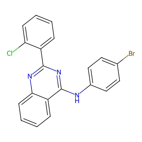 N-(4-bromophenyl)-2-(2-chlorophenyl)quinazolin-4-amine structure