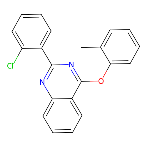 2-(2-Chlorophenyl)-4-(2-methylphenoxy)quinazoline structure