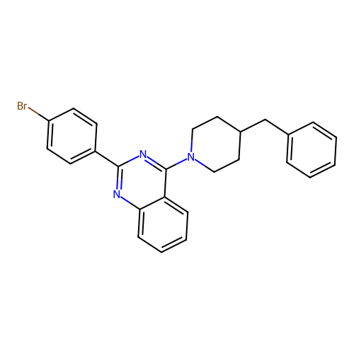 4-(4-Benzylpiperidin-1-yl)-2-(4-bromophenyl)quinazoline structure
