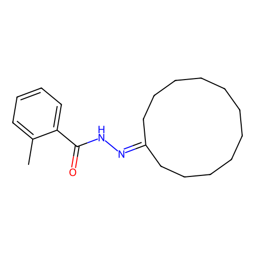 N'-cyclododecylidene-2-methylbenzohydrazide structure