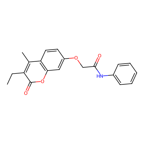 2-((3-ethyl-4-methyl-2-oxo-2H-chromen-7-yl)oxy)-N-phenylacetamide structure