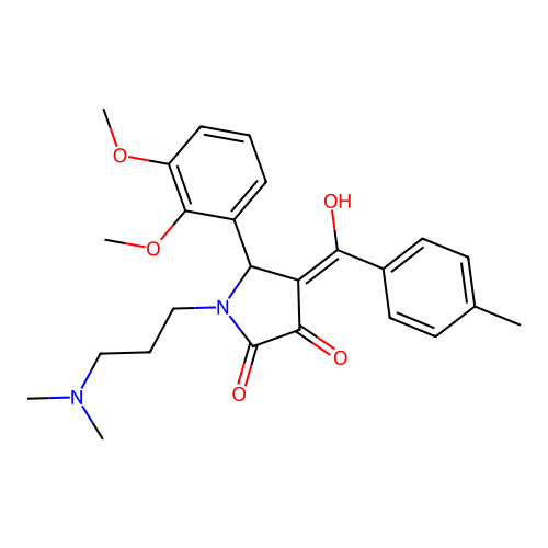 5-(2,3-dimethoxyphenyl)-1-(3-(dimethylamino)propyl)-3-hydroxy-4-(4-methylbenzoyl)-1H-pyrrol-2(5H)-one structure