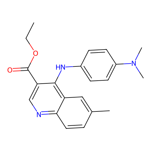 Ethyl 4-{[4-(dimethylamino)phenyl]amino}-6-methylquinoline-3-carboxylate structure